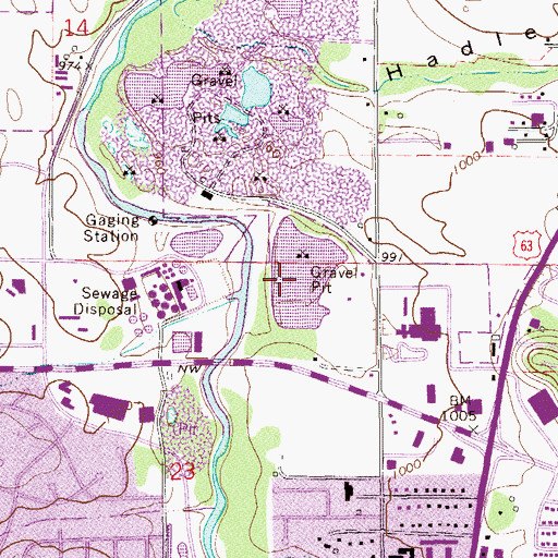 Topographic Map of Foster Arend Park, MN