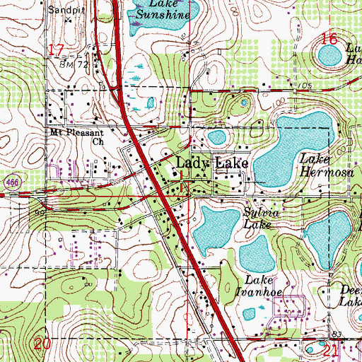 Topographic Map of Iglesia De Dios Pentecostal Missionary, FL