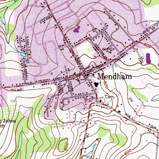 Topographic Map of Saint Joseph's Church, NJ