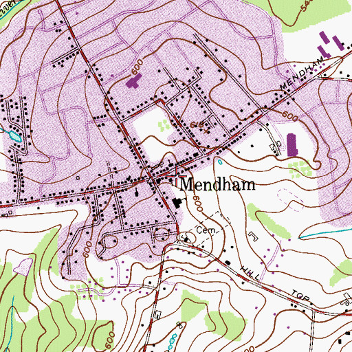 Topographic Map of Saint Mark's Episcopal Church, NJ