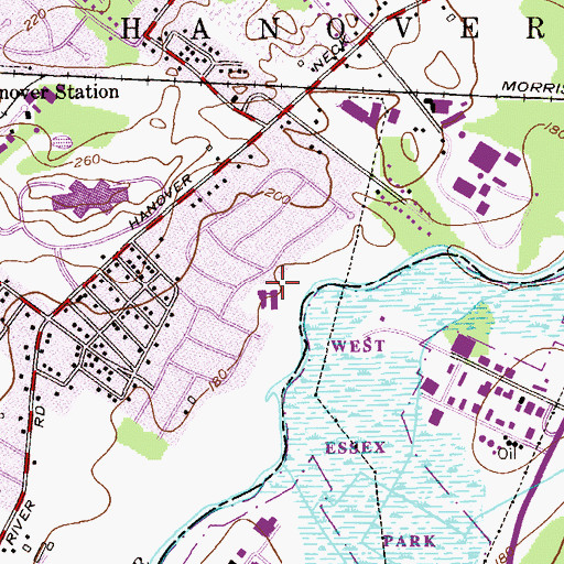 Topographic Map of Frank J Smith Elementary School, NJ