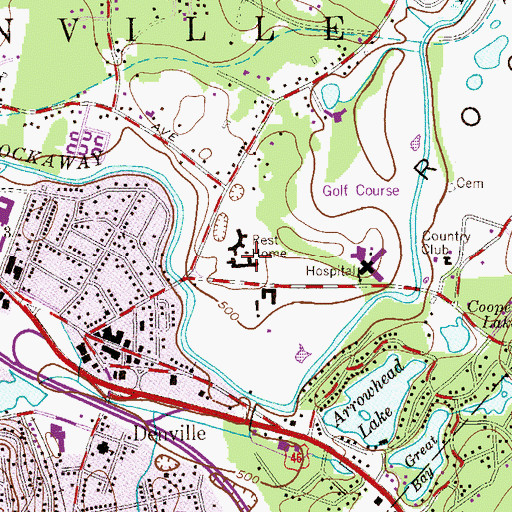 Topographic Map of Saint Francis Rest Home, NJ