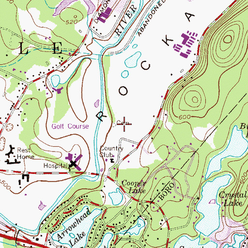 Topographic Map of Cooks Cemetery, NJ