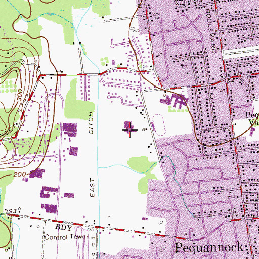 Topographic Map of Chilton Medical Center, NJ