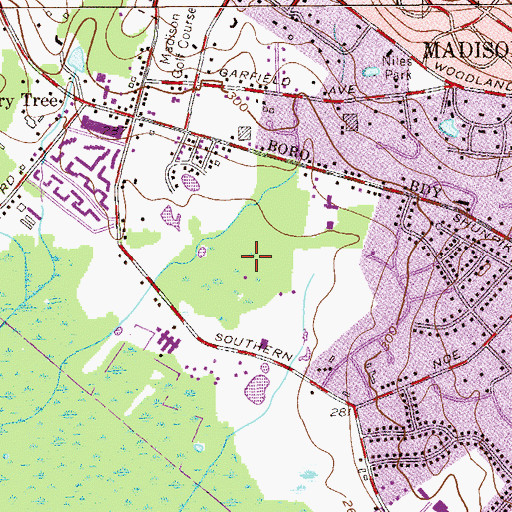 Topographic Map of Fairmount Country Club, NJ