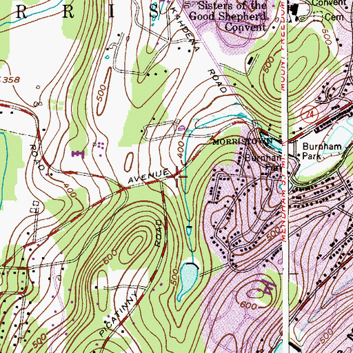 Topographic Map of Fosterfields Living Historical Farm, NJ