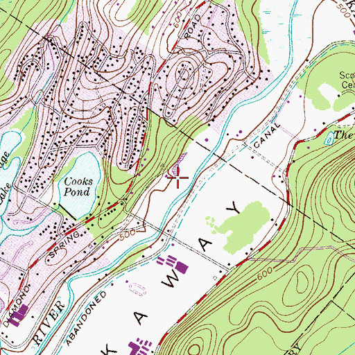 Topographic Map of Peace Pipe Country Club, NJ