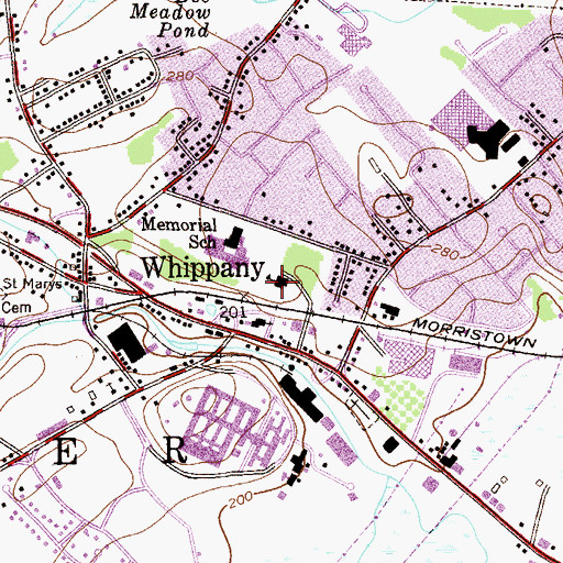 Topographic Map of Calais School, NJ