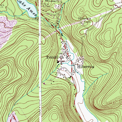 Topographic Map of Hibernia School, NJ