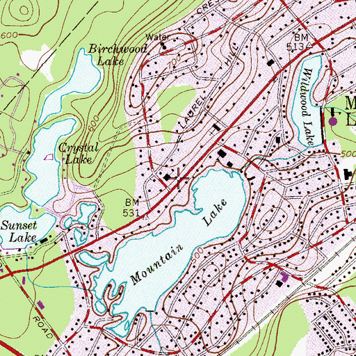 Topographic Map of Wilson School, NJ