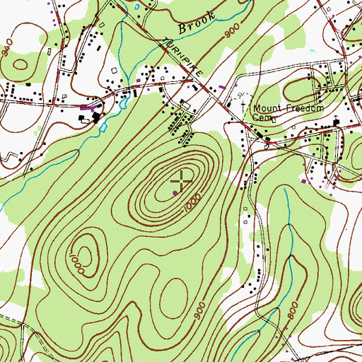 Topographic Map of Calais Mountain, NJ