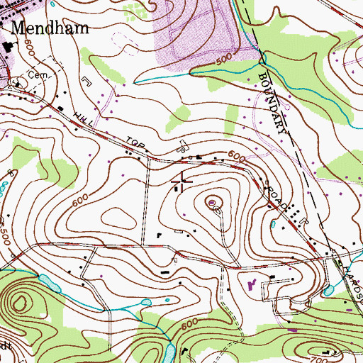 Topographic Map of Audley Farms, NJ
