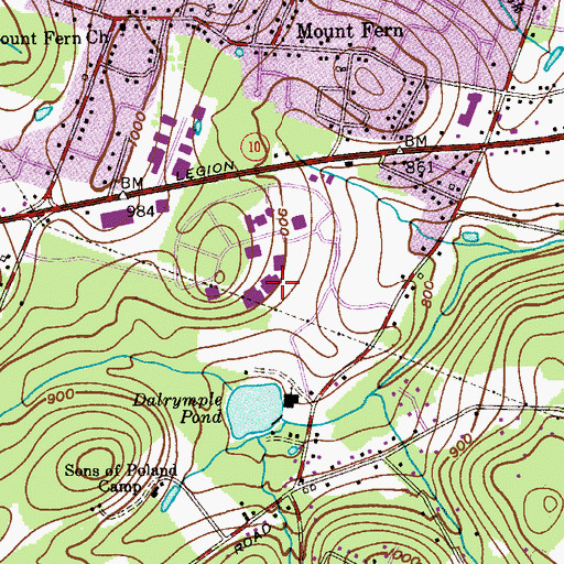 Topographic Map of Cohen Hall, NJ
