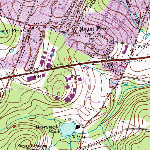 Topographic Map of Dragonetti Auditorium, NJ