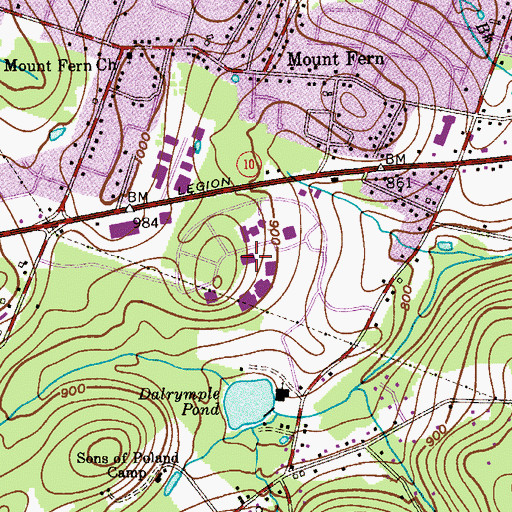 Topographic Map of Sherman H Masten Learning Resource Center, NJ