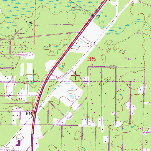 Topographic Map of Nextel Cellular Phone Tower, FL