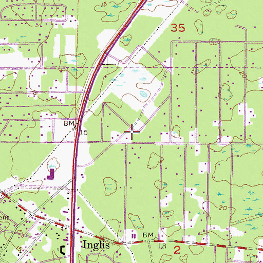 Topographic Map of Living Word of Faith Church, FL