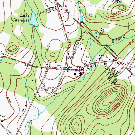 Topographic Map of Calais Crossroads, NJ