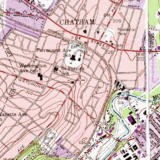 Topographic Map of Stanley Congregational Church, NJ