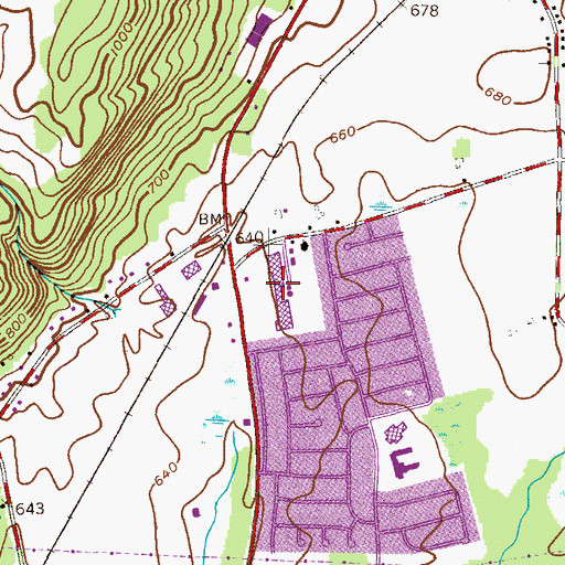 Topographic Map of Flanders Mall Shopping Center, NJ