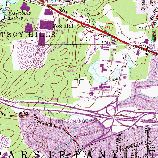 Topographic Map of Morris Corporate Center, NJ