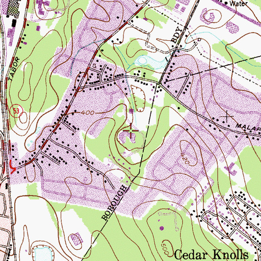 Topographic Map of Walrus Pond, NJ