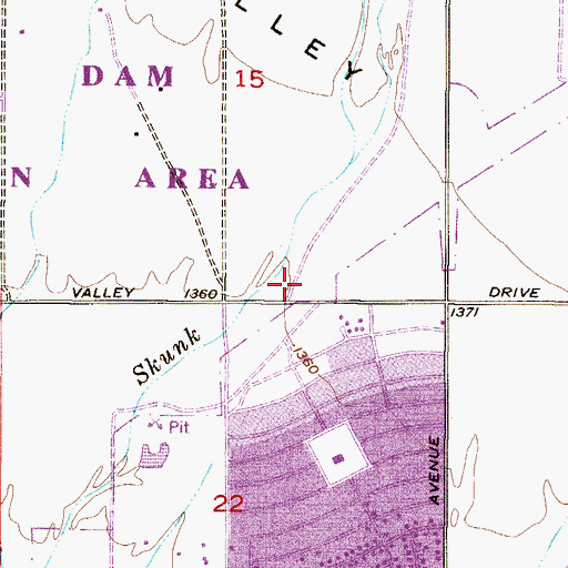 Topographic Map of Adobe Dam, AZ