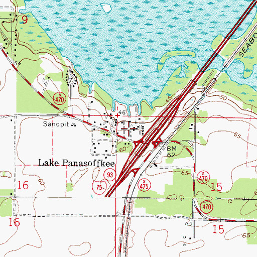 Topographic Map of Crossroads Correctional Church, FL