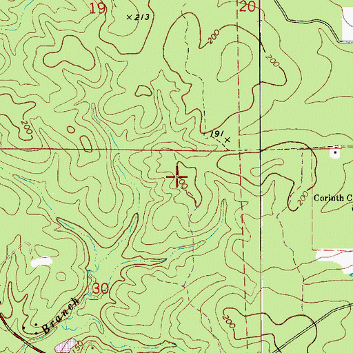 Topographic Map of Creola, LA