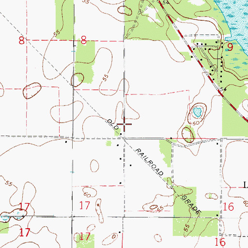 Topographic Map of Saint John Freewill Primitive Baptist Church, FL