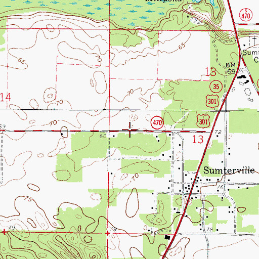 Topographic Map of First Assembly of God, FL