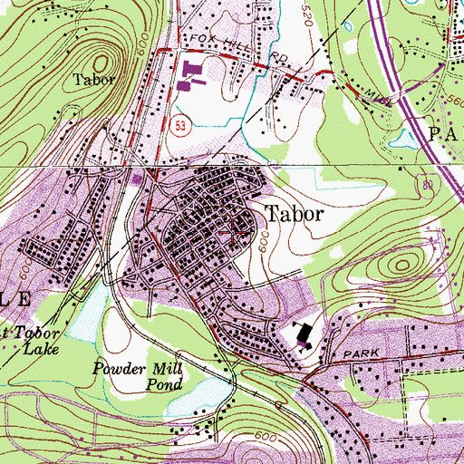 Topographic Map of Reservoir Park, NJ