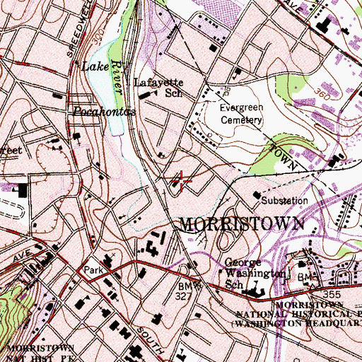 Topographic Map of Church of God in Christ, NJ