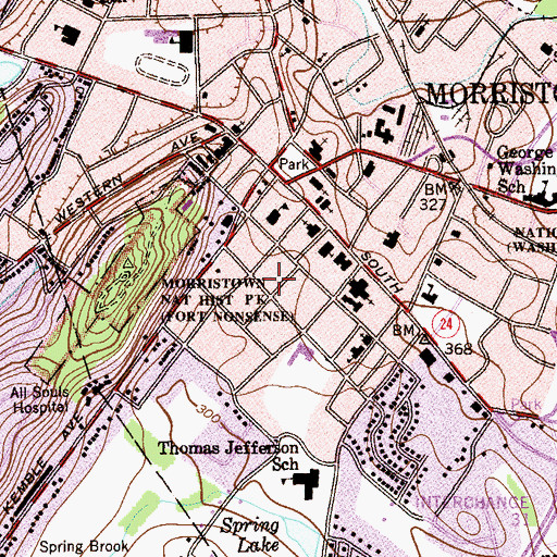 Topographic Map of Emmanuel Independent Presbyterian Church, NJ