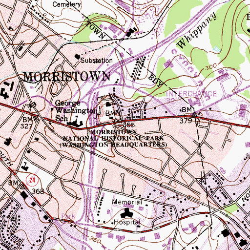 Topographic Map of First Church of Christ Scientist, NJ