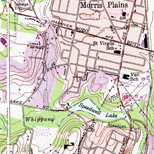 Topographic Map of Kingdom Hall of Jehovahs Witnesses, NJ