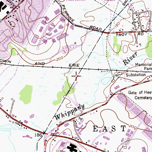 Topographic Map of Central Park, NJ