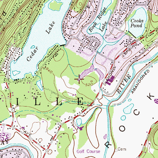 Topographic Map of Muriel Hepner Park, NJ