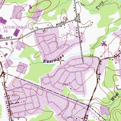 Topographic Map of Normandy Park, NJ