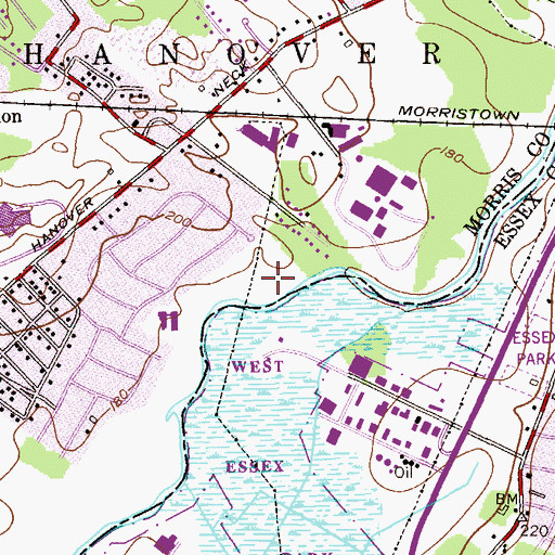 Topographic Map of Sommers PArk, NJ