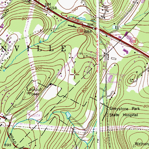 Topographic Map of Veterans Memorial Park, NJ