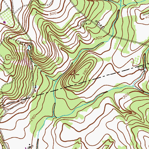 Topographic Map of Willowwood Arboretum, NJ