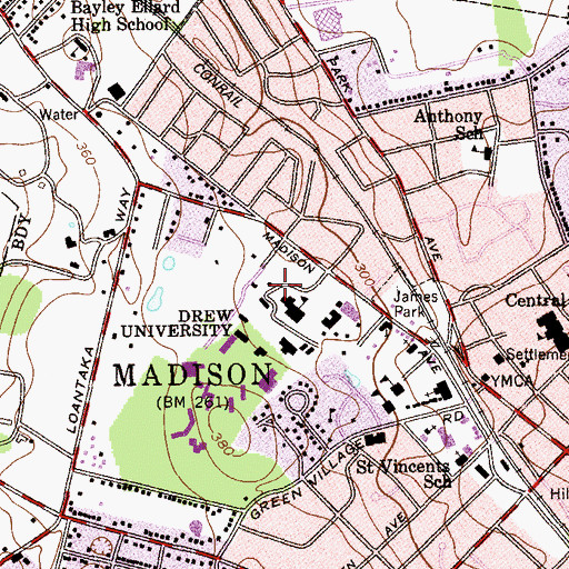 Topographic Map of Wesley House, NJ