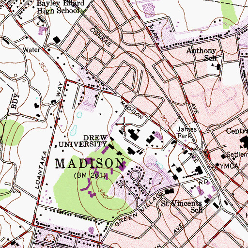 Topographic Map of Pepin Services Center, NJ