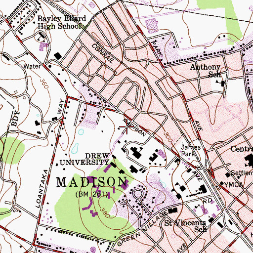 Topographic Map of Tilghman House, NJ