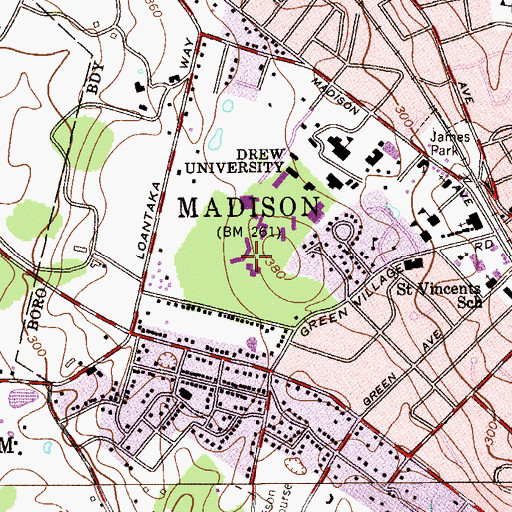 Topographic Map of Tolley Hall, NJ