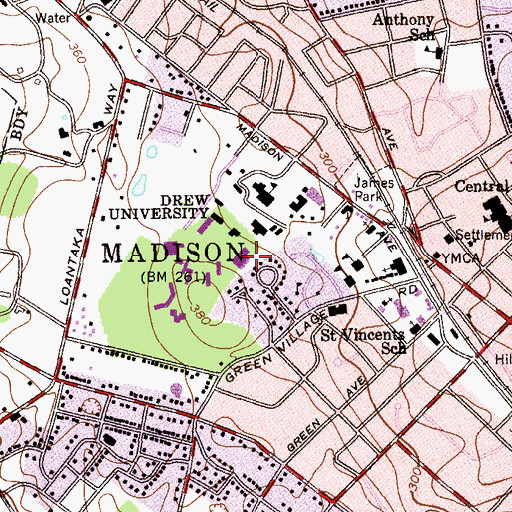 Topographic Map of University Center, NJ