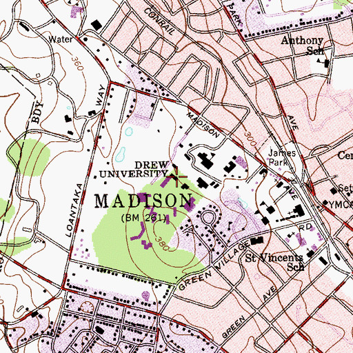 Topographic Map of Tipple Hall, NJ