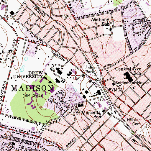 Topographic Map of Gilbert House, NJ