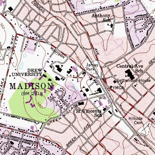 Topographic Map of Hannan House, NJ